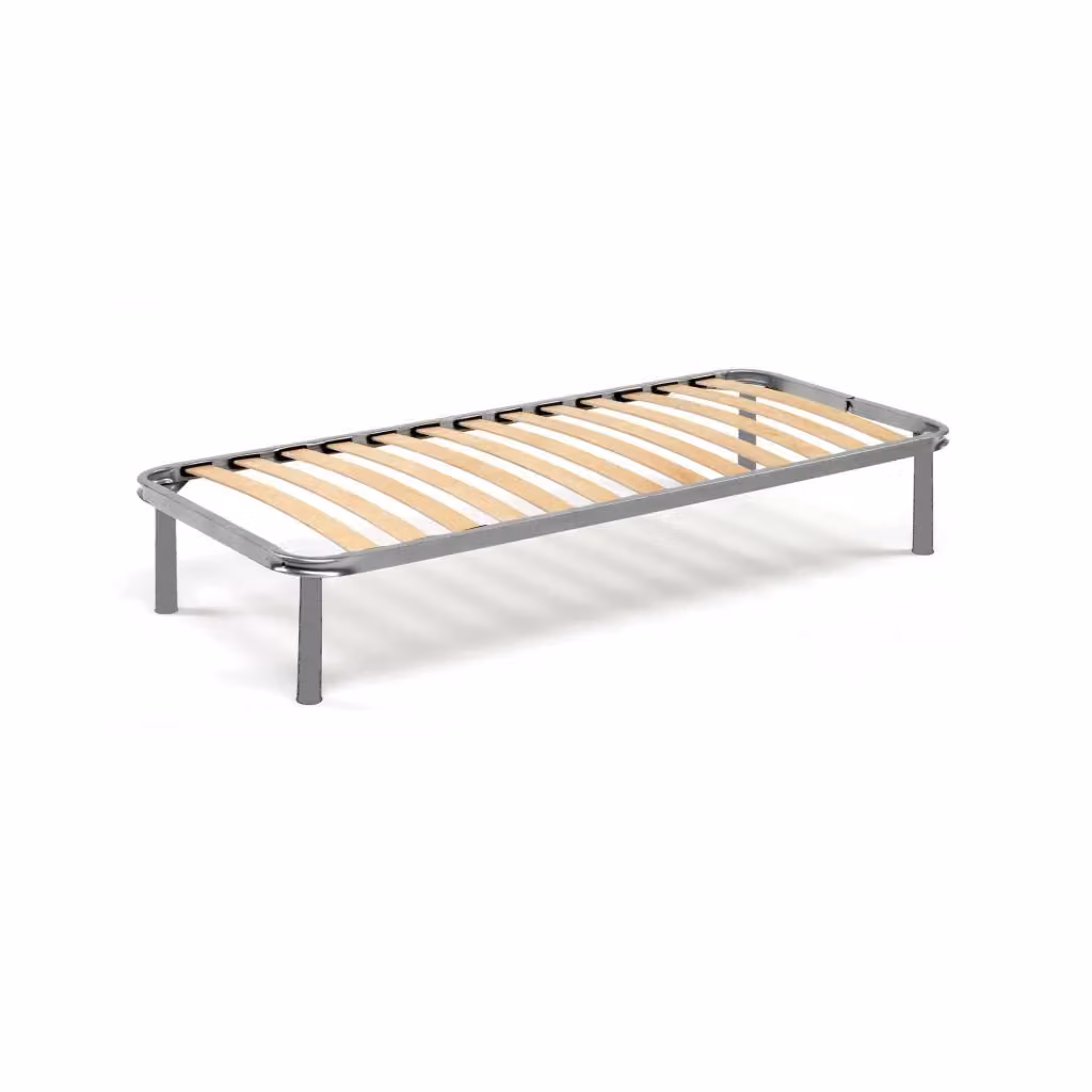 Rete letto singolo ortopedica Amammata di Talamo Italia in multistrato di betulla con 13 doghe, L: 90 cm, P: 200 cm, H: 34 cm – 2