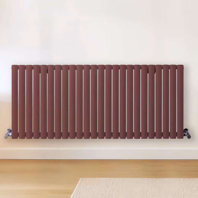 Radiatore di Design Orizzontale Rosso (Booth Rosso) - 600mm x 1416mm - Pannello Doppio  - Revive