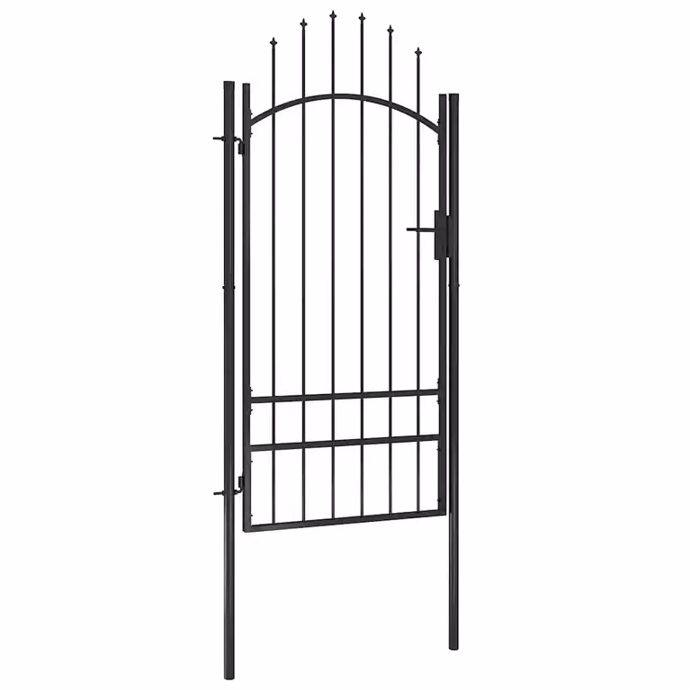 Cancello singolo a battente vidaXL in acciaio nero L: 100 cm, H: 250 cm