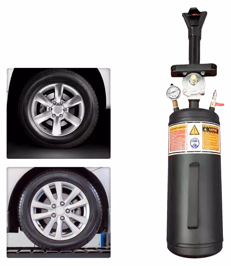 Sigillante per pneumatici portatile, gonfiaggio efficiente, compatibilità versatile, colore nero