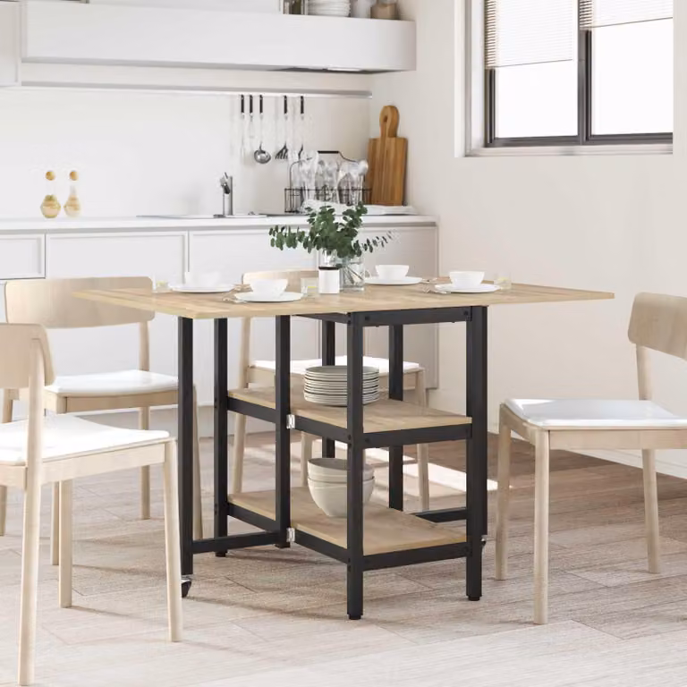Maison Exclusive - Tavolo da pranzo, dimensioni 122 x 80 x 76,5 cm, realizzato in materiale composito di legno, finitura Sonoma