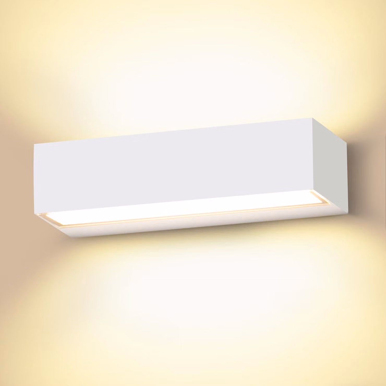Lampada a LED da parete, 24 W, bianca, 20 cm, grado di protezione IP65, luce calda 3000 K