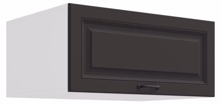 Credenza alta da 80 cm STILO Grigio + Bianco Angolo cottura Blocco cucina Cucina in stile rustico