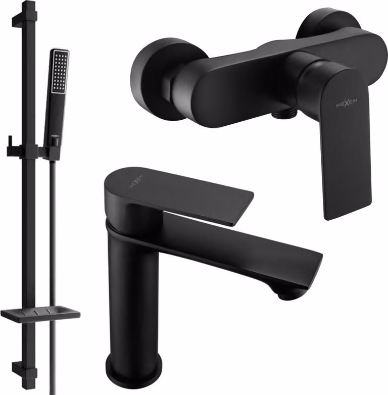 Mexen Royo DQ72 set doccia, nero - 72204DQ72-70