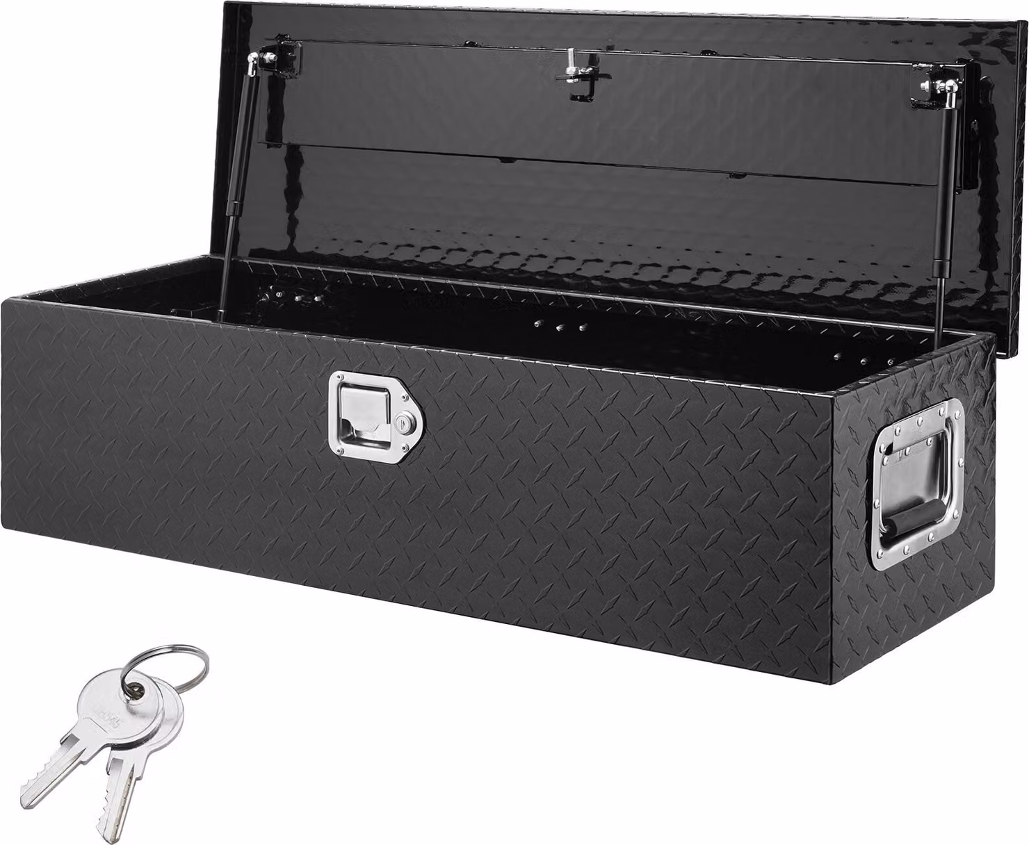 990 x 330 x 254 mm Cassetta degli attrezzi per il pianale del camion, chiudibile a chiave 83 L Cassetta degli attrezzi per camion Cassetta degli attrezzi per magazzino, capacità di carico 39 kg Cassetta degli attrezzi per camper, auto Nero