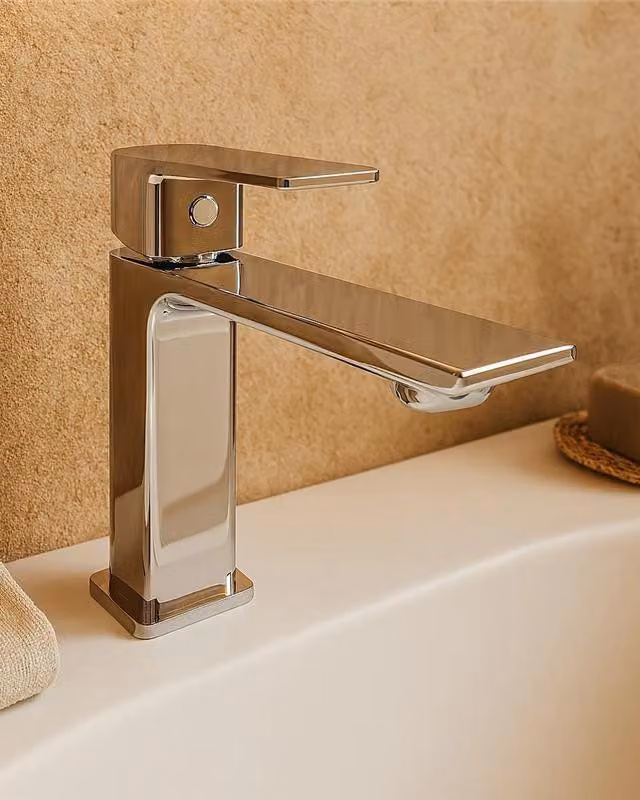 Rubinetto lavabo monocomando con flessibili cromo Ten