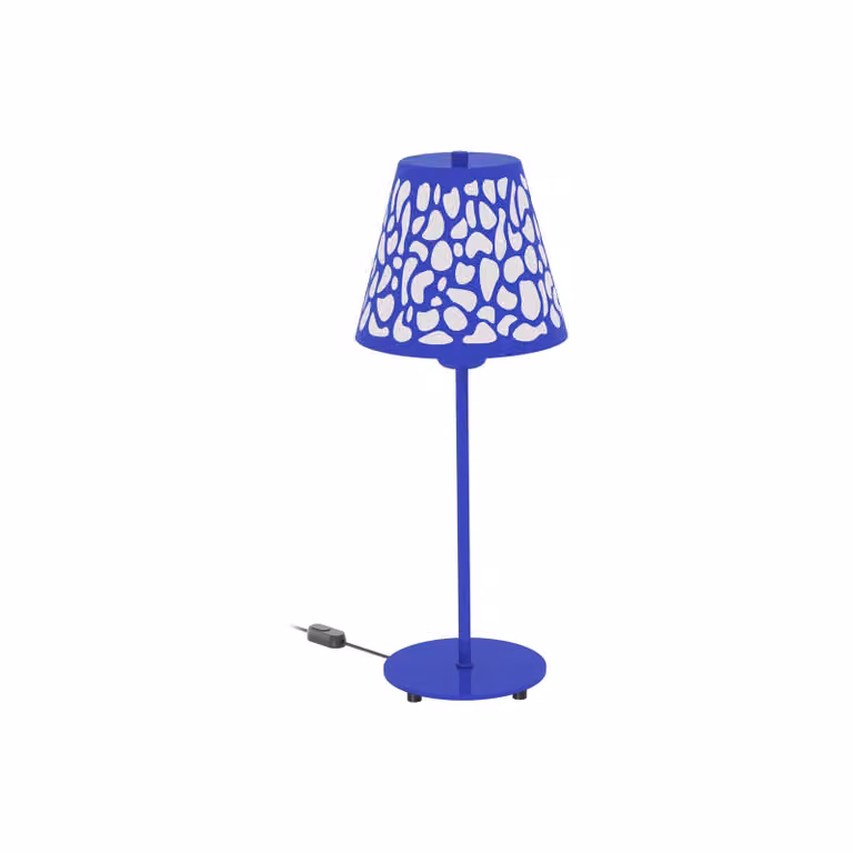 Aluminor Lampada da tavolo di design Nihoa, Blu, Soggiorno / Sala da pranzo, Metallo, Moderno, Lampada da tavolo