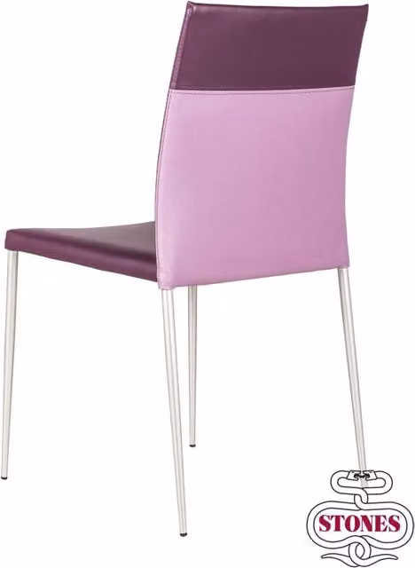 4x Sedia in similpelle viola 41,5x485h cm
