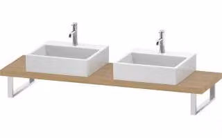 Console Duravit Cpmpact L-Cube spessore 4,5 cm, uovo naturale, per lavabo da appoggio, var.