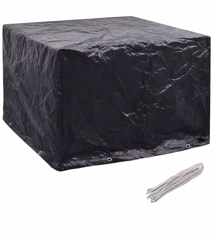 Copertura per mobili da giardino vidaXL con 8 occhielli, colore nero, L/P/H: 122 x 112 x 98 cm – 2