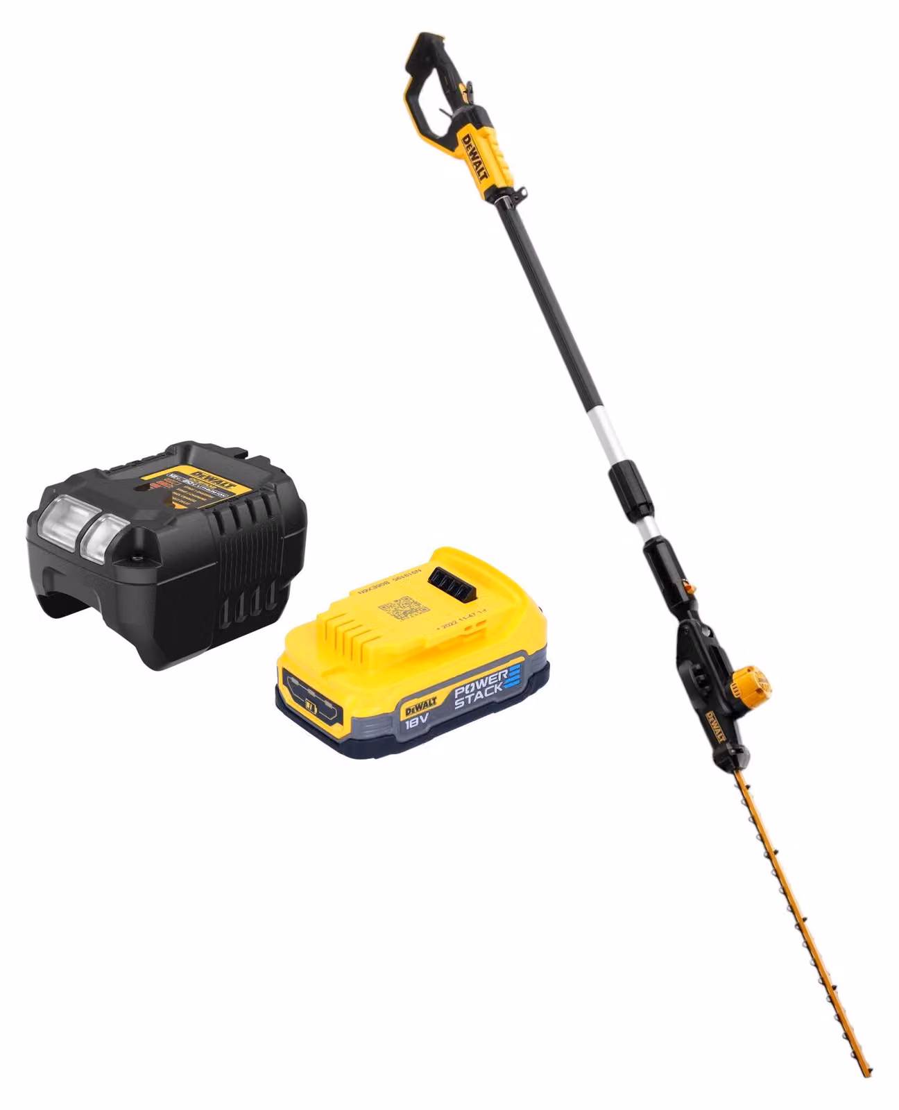 Tagliasiepi a batteria DeWalt DCMPH 566 E1 18 V 55 cm + 1x batteria Powerstack 1,7 Ah + caricabatterie