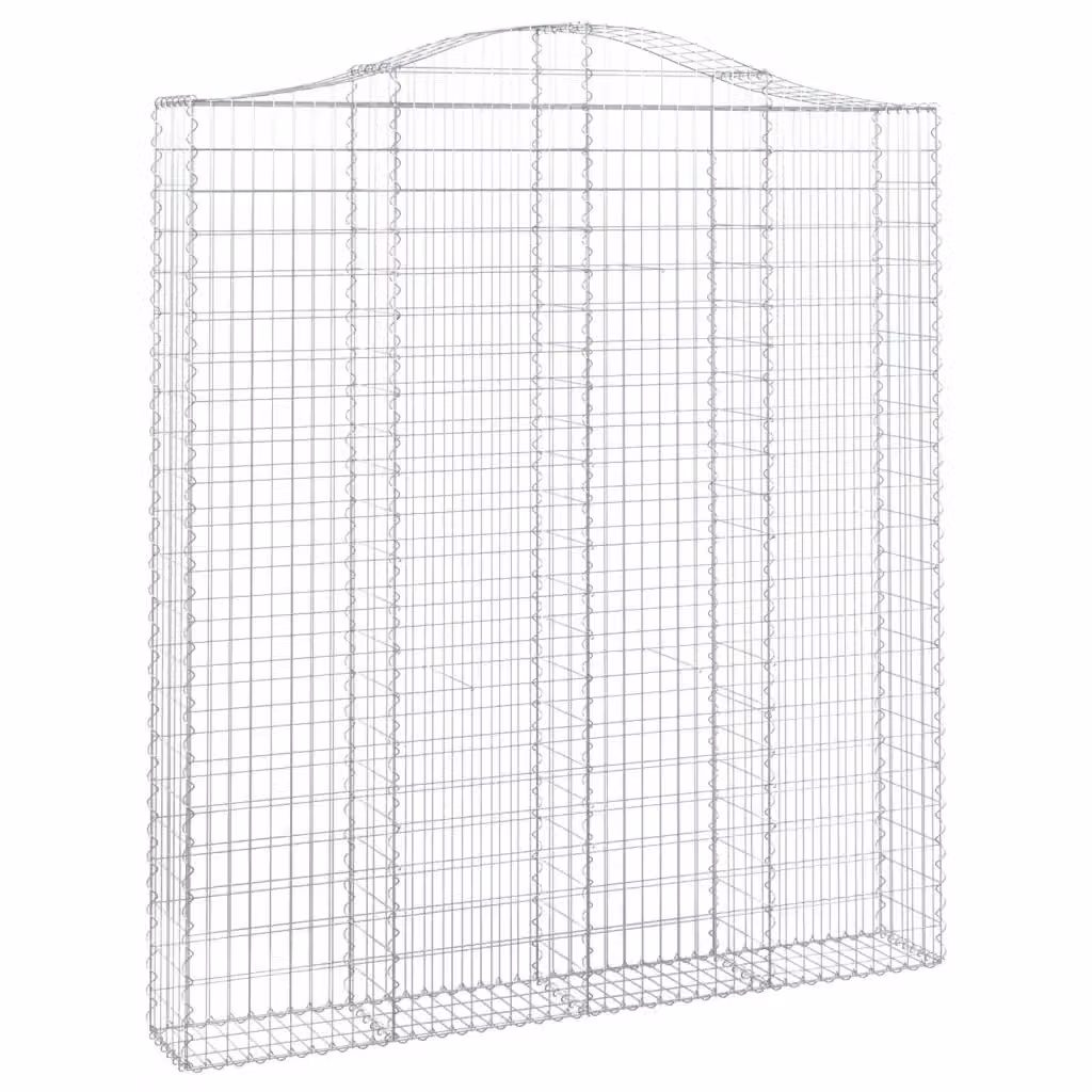 Cesto Gabbione ad Arco vidaXL in Acciaio Zincato Argento L: 200 cm, P: 30 cm, H: 220/240 cm – 2
