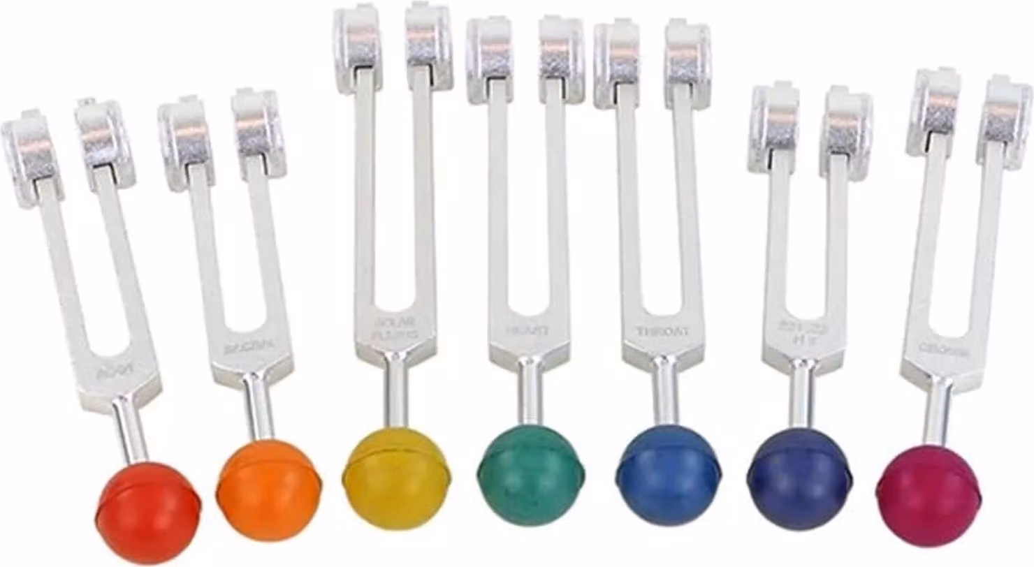 Set di chakra di diapason ponderati - 65 cm