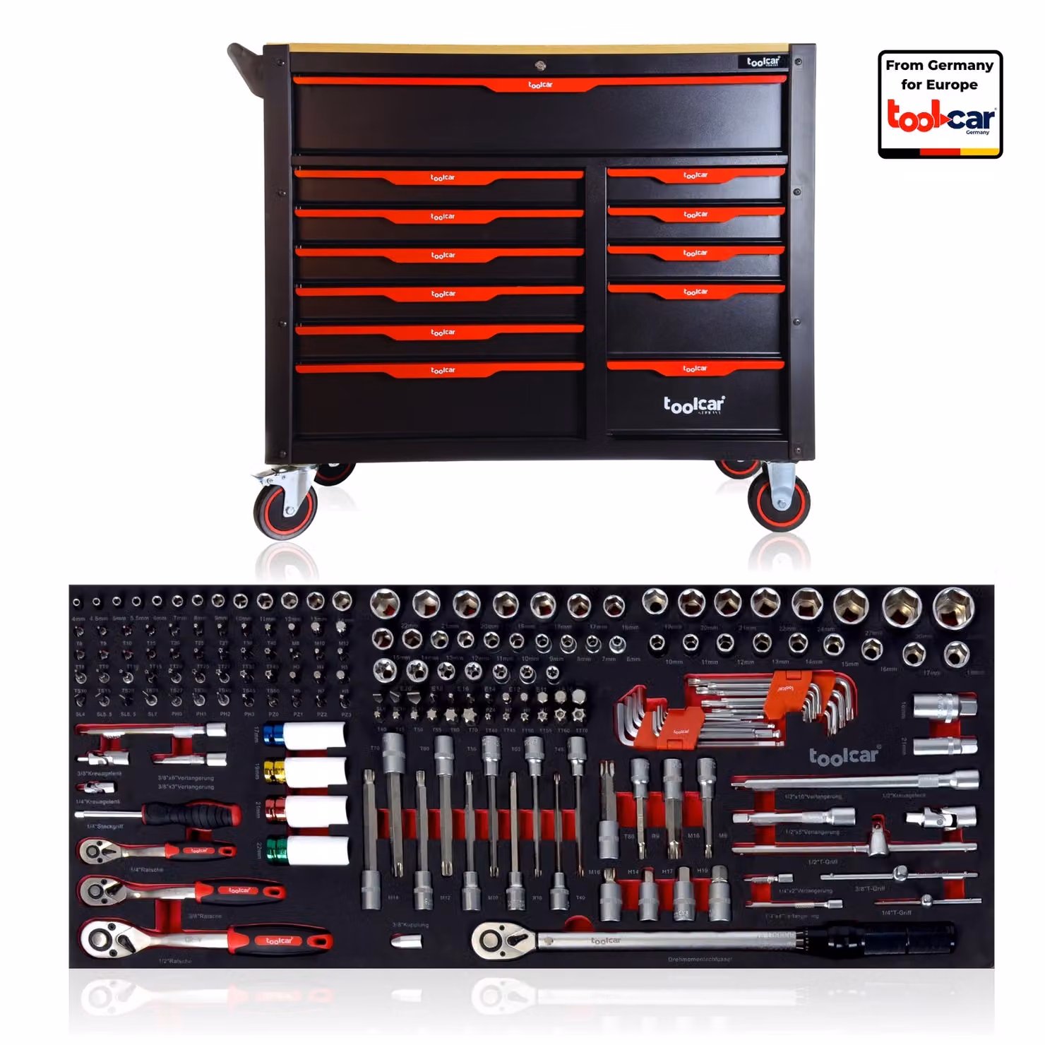 Toolcar Jumbo Pro 12 nero Carrello da officina Carrello portautensili Armadio portautensili Strumento