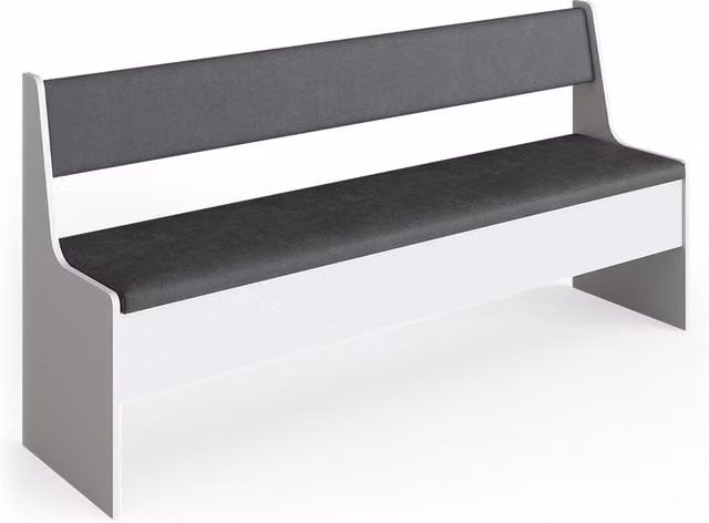 Panca ad angolo Vicco Bianco con seduta in tessuto e finitura opaca L/P: 41.5 x 41.5 cm – 1