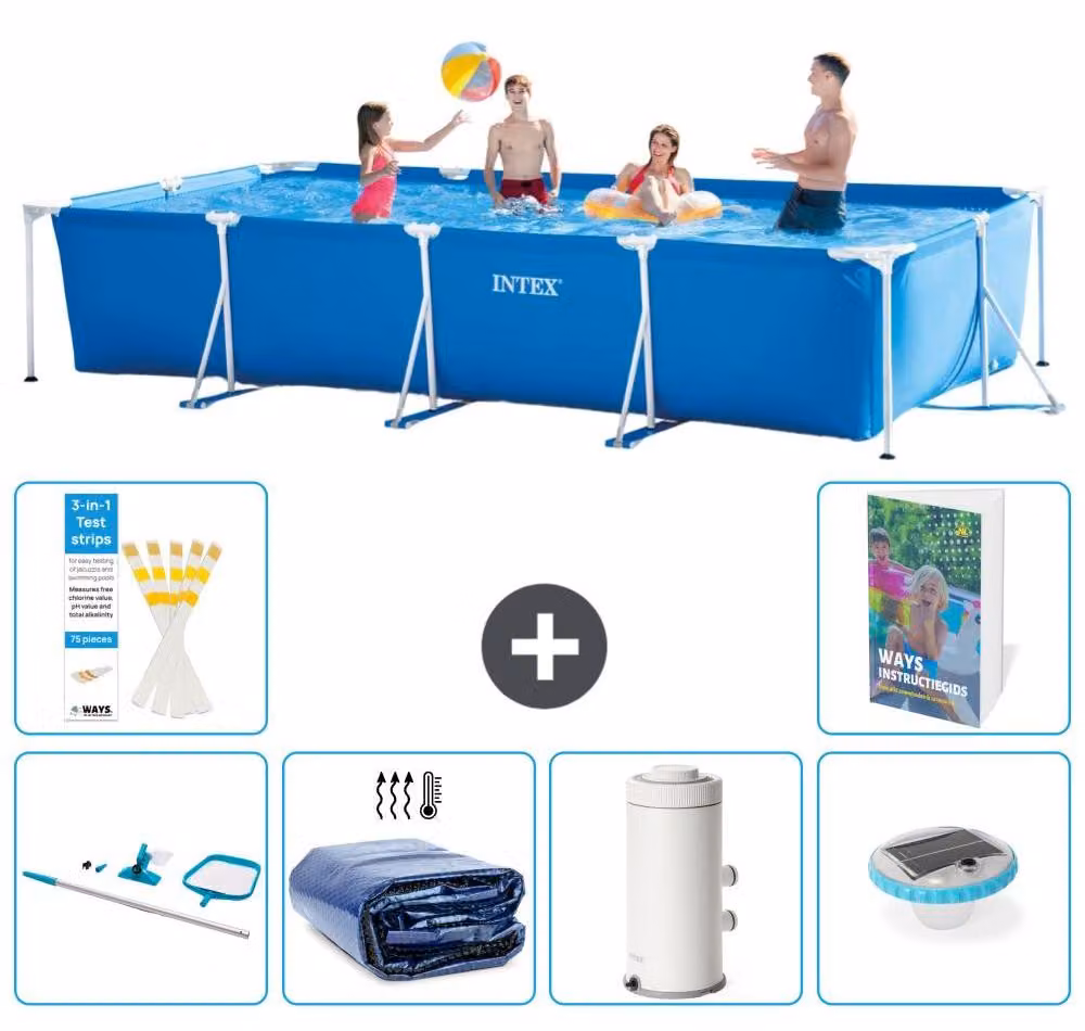 Piscina fuori terra rettangolare - 450x220x84 cm - composta da 5 elementi - modello S131