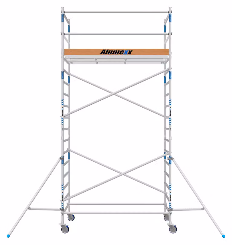 Telaio base Rolsteiger - Larghezza 75 cm - Altezza di lavoro 6,2 metri - Struttura in alluminio - Piattaforma in carbonio - Scala mobile