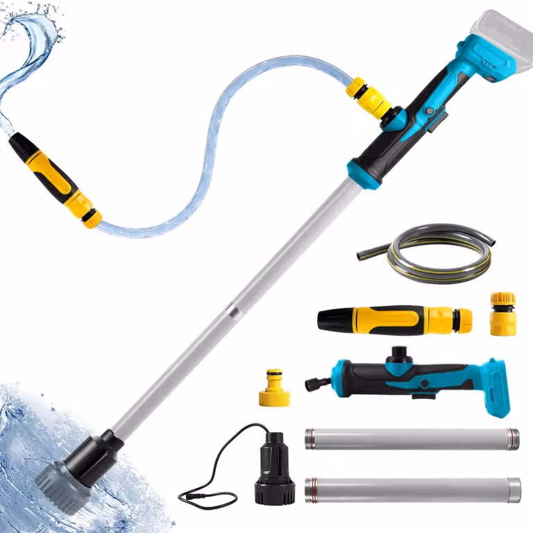 Pompa sommergibile, portata di 1400 galloni all'ora, senza spazzole, compatibile con batterie Makita da 18V, attacco da 3/4 di pollice