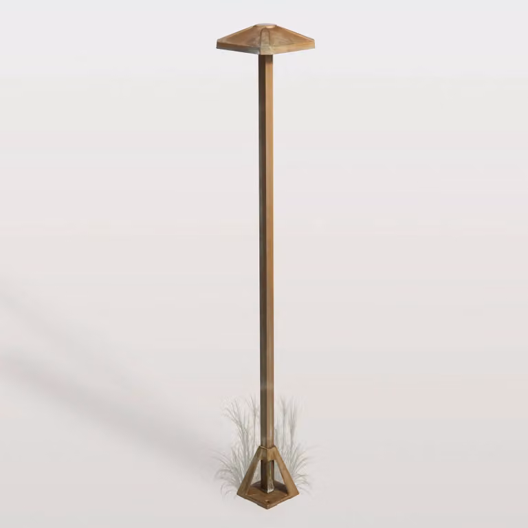 Moretti Luce Lampioncino da giardino Aura Frame, Bronzo / Ottone antico, Ottone, Campagna / Rustiche, Lampada LED da esterni