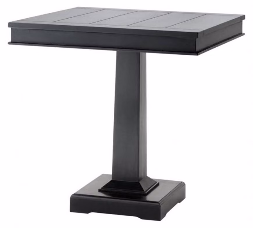 Tavolo da pranzo di design "Casa Padrino", lussuoso, in legno di betulla verniciato nero - 80 x 80 x altezza 78 cm