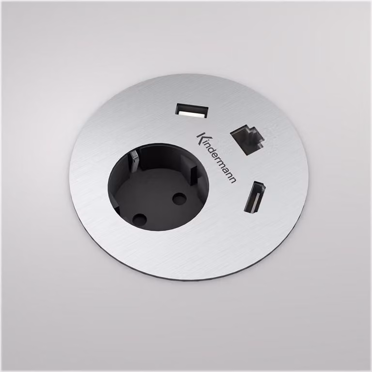 Kindermann 7449000040 Presa di corrente in acciaio inox (7449000040)