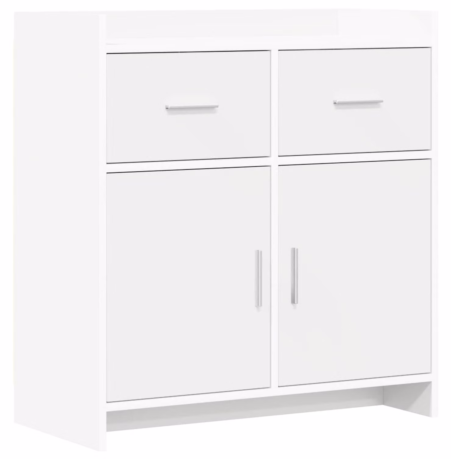 Mobiletto servitore, bianco, 75 x 36 x 80 cm, realizzato in legno composito