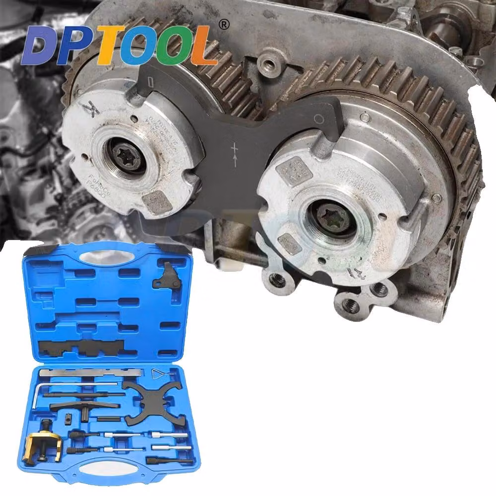 Set di utensili per la meccanica automobilistica, realizzato in acciaio, con diverse dimensioni di utensili, compatibile con Ford e Mazda, per la regolazione di TDC e VVT, conforme agli standard di qualità generali per officine