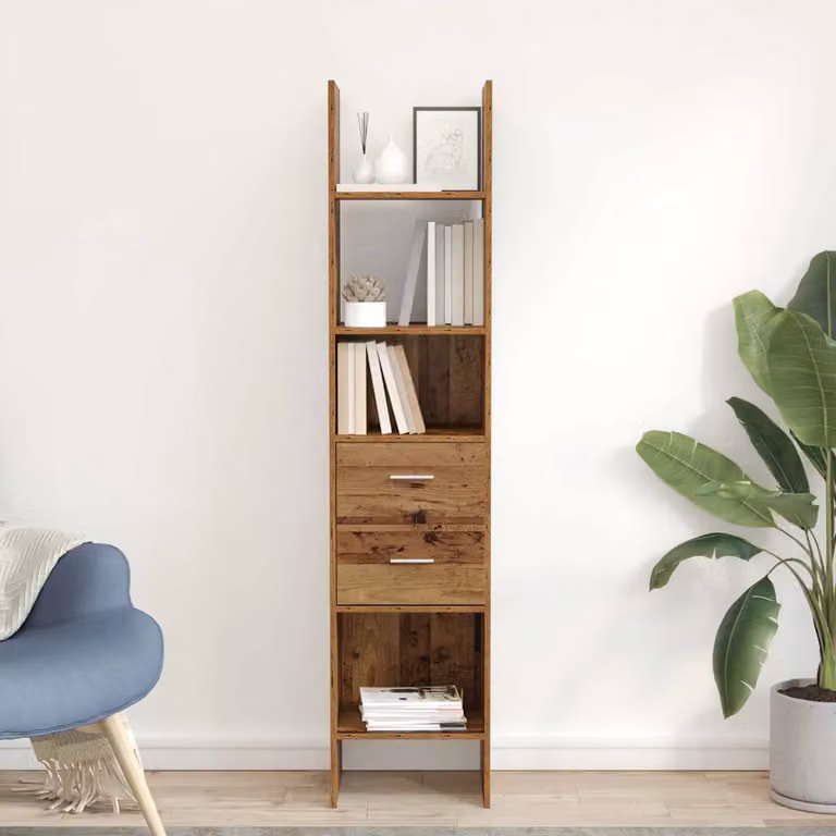 Armadio per libri moderno vidaXL in legno marrone con 2 livelli L/P/H: 40 x 35 x 180 cm