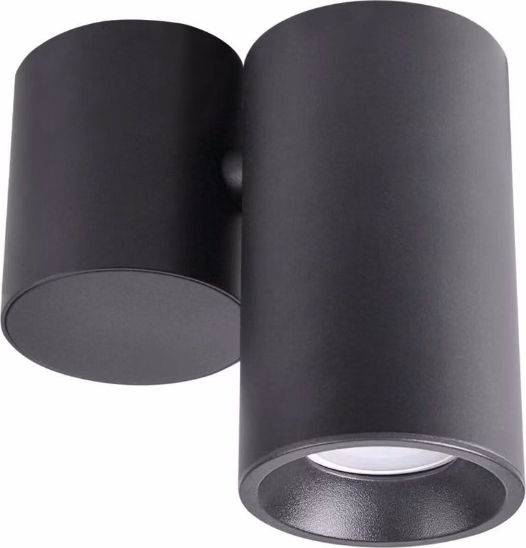 Faretto HOBRO nero 1xGU10x10W in alluminio, dimensioni: 14x14,5x7 cm, IP20, Polux
