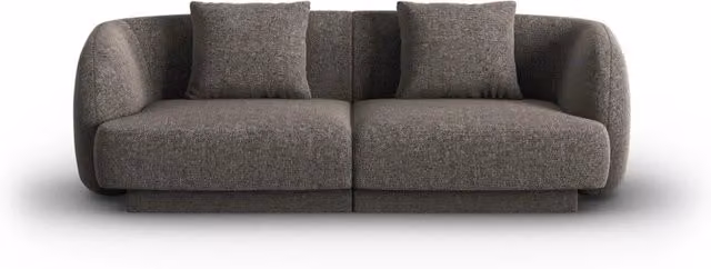 Divano 2 posti Tulum Cosmopolitan Design in ciniglia grigio L: 180 cm, P: 70 cm, H: 90 cm