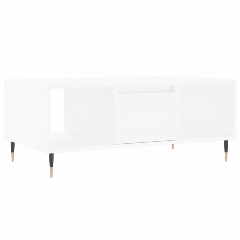 Tavolino da Salotto Bianco 90x50x36,5 cm in Legno Multistrato
