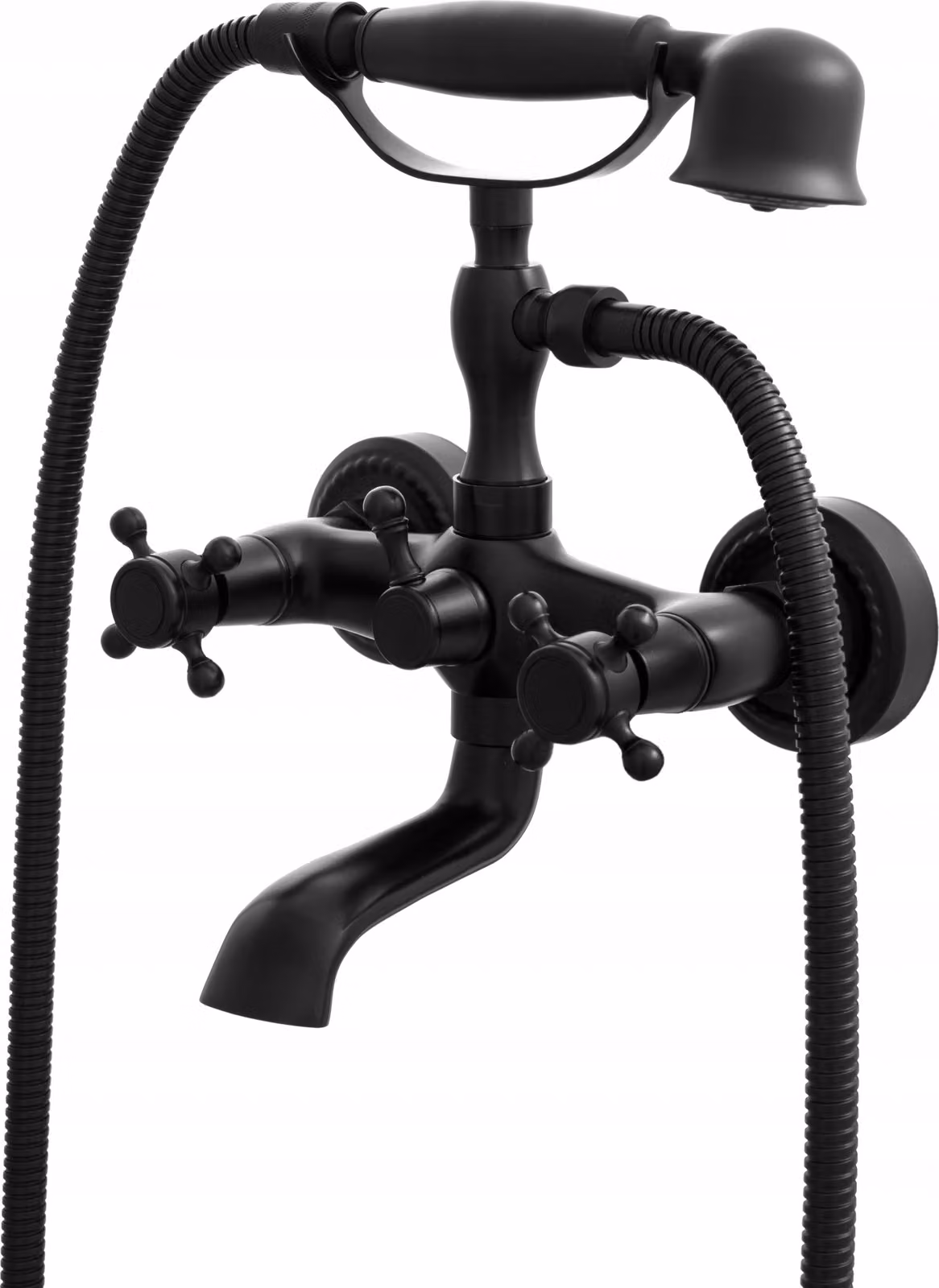 Granitan - Miscelatore vasca - Rubinetto vasca - Miscelatore nero - ottone - RETRO