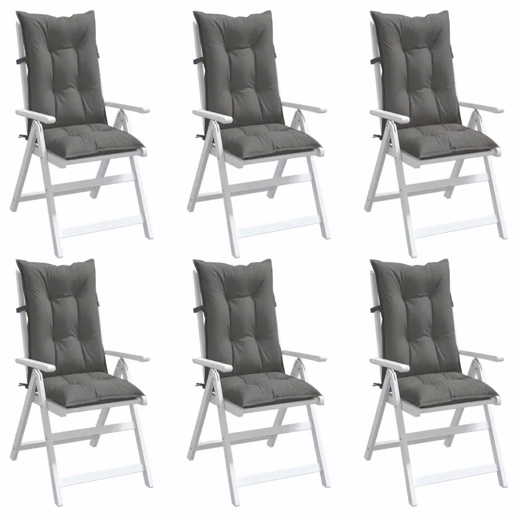 Cuscino per sedia con schienale alto DESIGN IN, colore grigio, in tessuto di poliestere resistente ai raggi UV, L 120 cm x P 50 cm x H 7 cm – 2