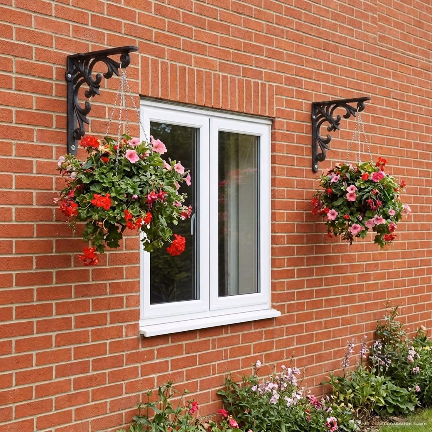 Set di 12 supporti per mensole da parete vidaXL in acciaio nero L/P/H: 10 x 10 x 2,35 cm