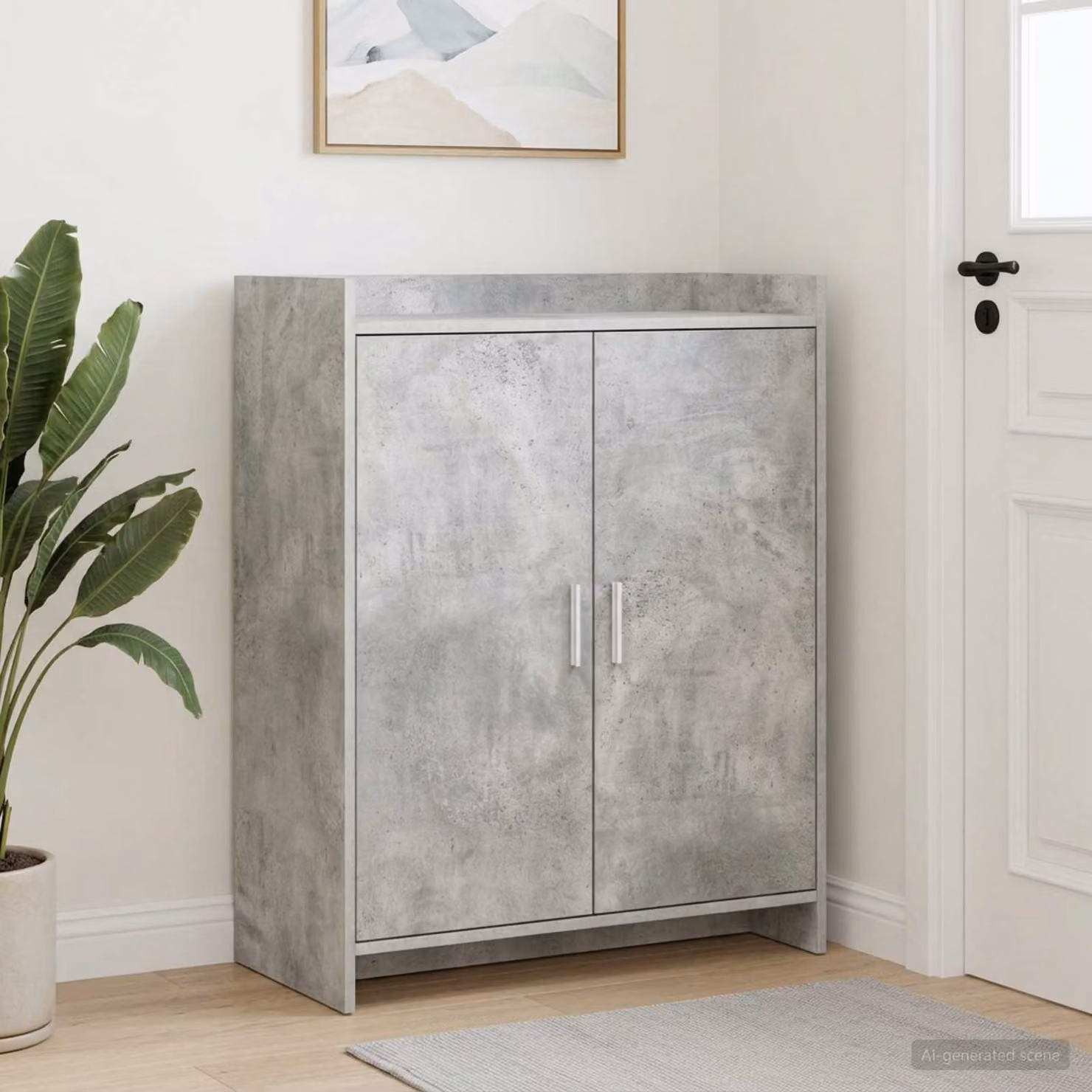 Scarpiera moderna vidaXL con ante a ribalta in Grigio, L: 73,5 cm, P: 36 cm, H: 92 cm