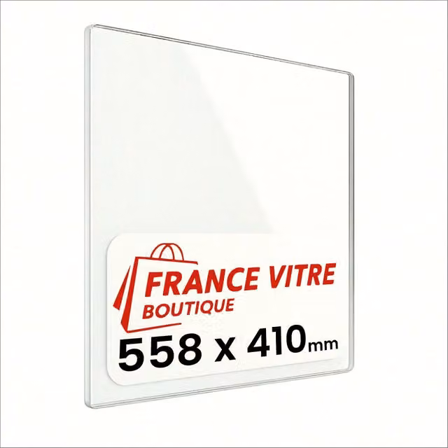 558 x 410 x 4 mm - Vetro per stufa a legna - vetro camino di ricambio - vetro per caminetto resistente al fuoco - France Vitre