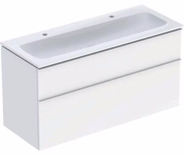 Geberit iCon Set lavabo pour meubles avec meuble sous-lavabo, 2 tiroirs, 120x63x48 cm, 502334, 502.338.01.3, 502.338.01.3
