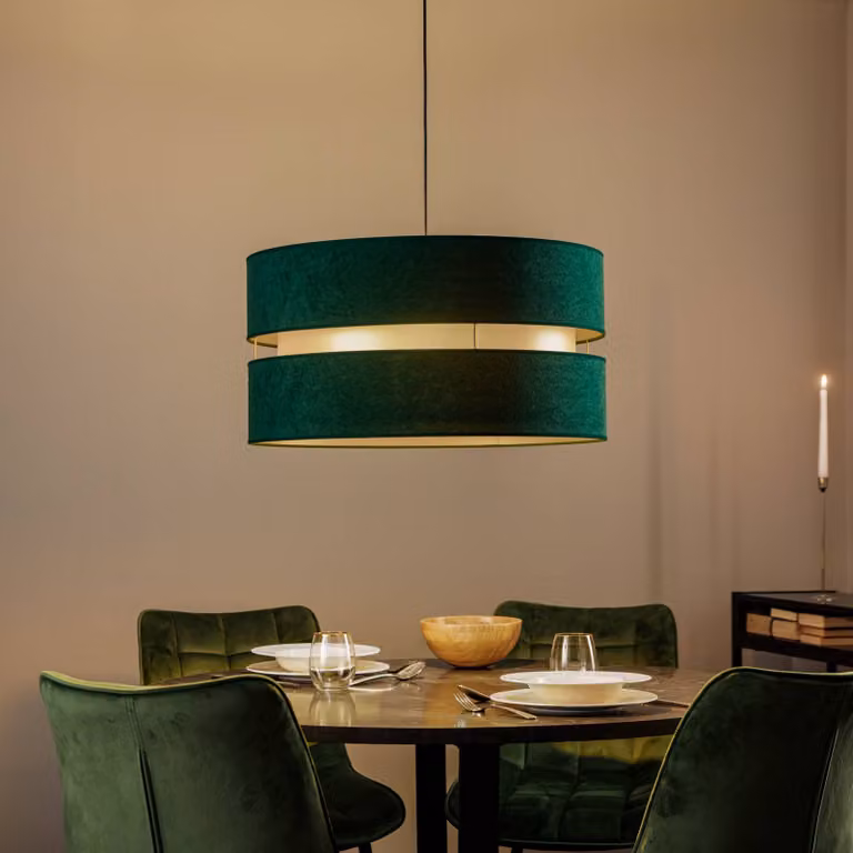 Lampada a sospensione Duo Duolla, dimmerabile, Nero, Soggiorno / Sala da pranzo, Metallo, Lampada a sospensione