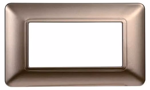 Placca compatibile Bticino Matix 4 moduli plastica colore bronzo