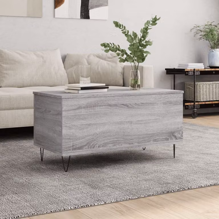 Maison Exclusive - Tavolino grigio Sonoma 90x44,5x45 cm Materiale ligneo