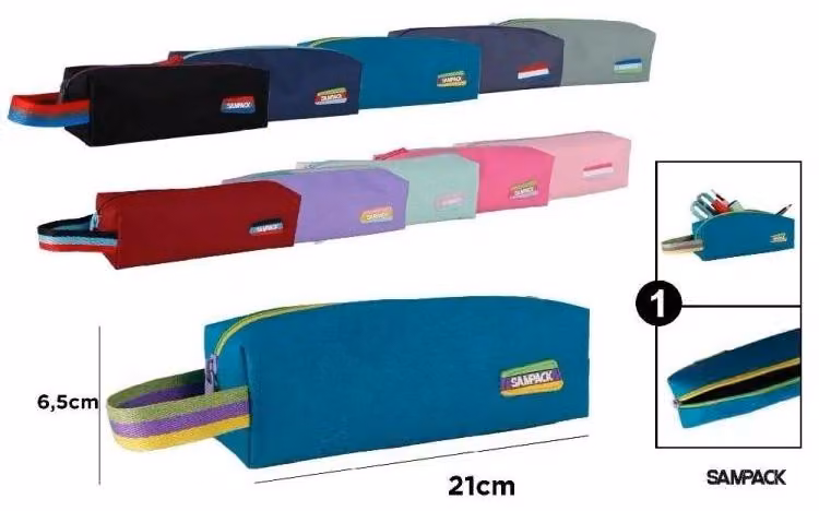 Astuccio a scomparto singolo con manico MIX - Sampack
