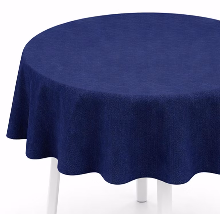 Tovaglia da giardino in schiuma morbida Ø 160 cm - Blu navy
