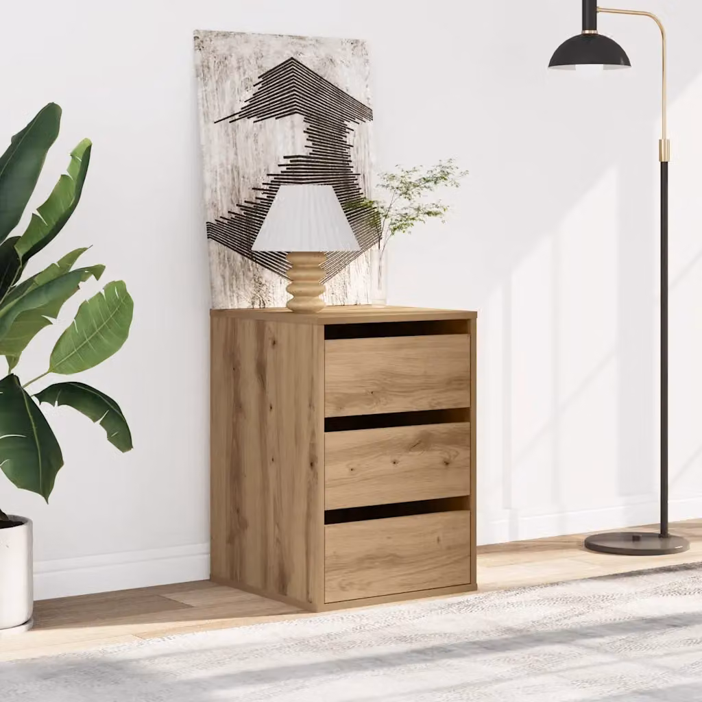 Cassettiera Angolare vidaXL in Rovere Artigianale Marrone, L 40 cm, P 41 cm, H 58 cm