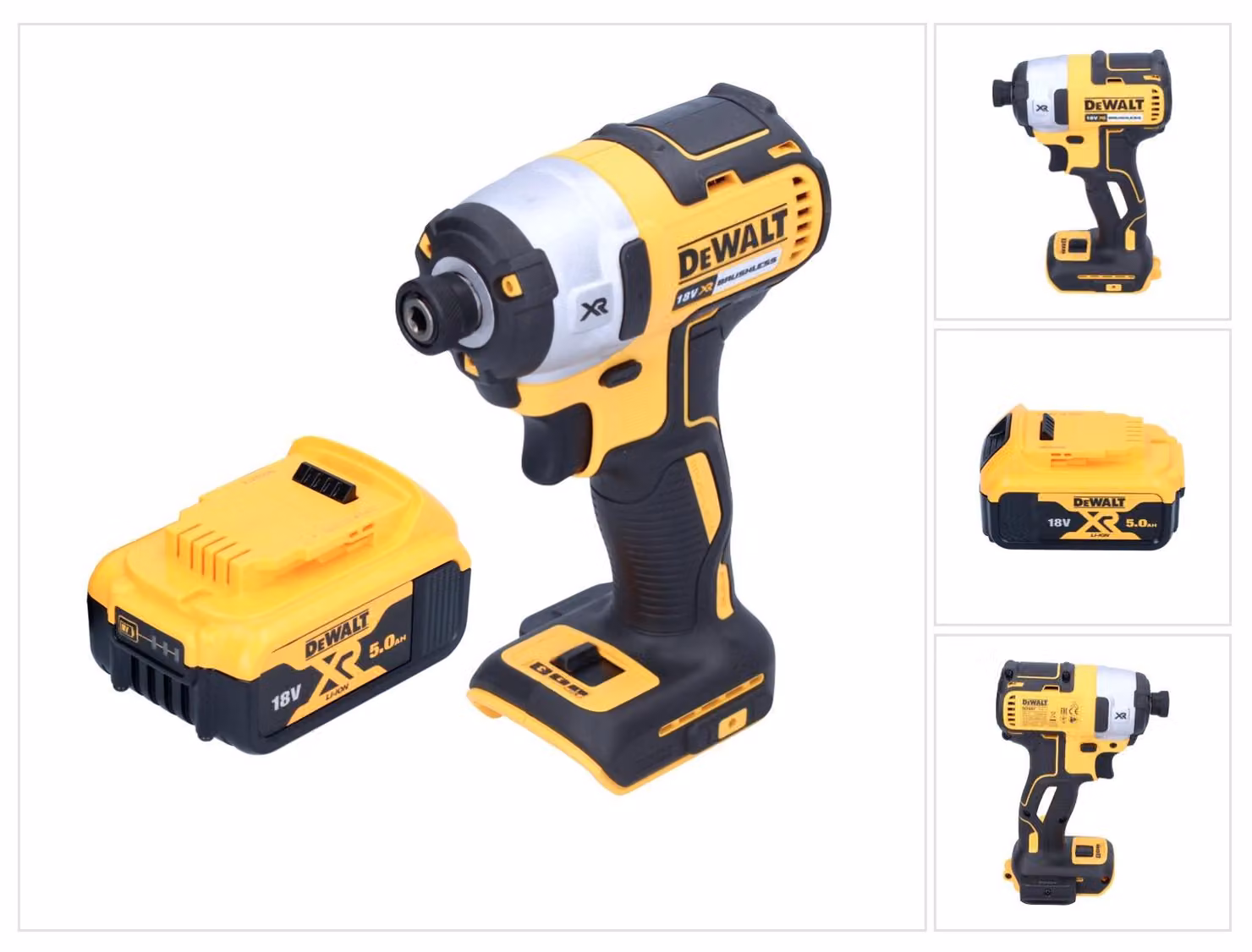 DeWalt DCF 887 N 18 V 205 Nm 1/4'' Avvitatore a impulsi senza spazzole + 1x batteria 5,0 Ah - senza caricatore