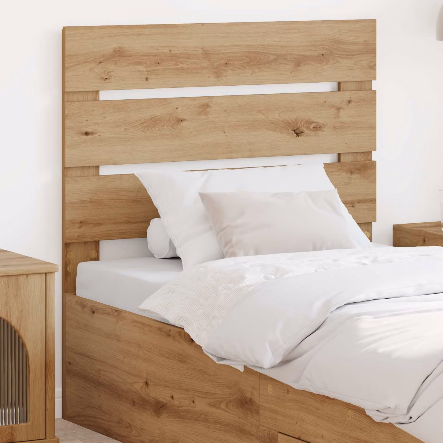 Testiera per letto moderna vidaXL in legno ingegnerizzato color rovere marrone