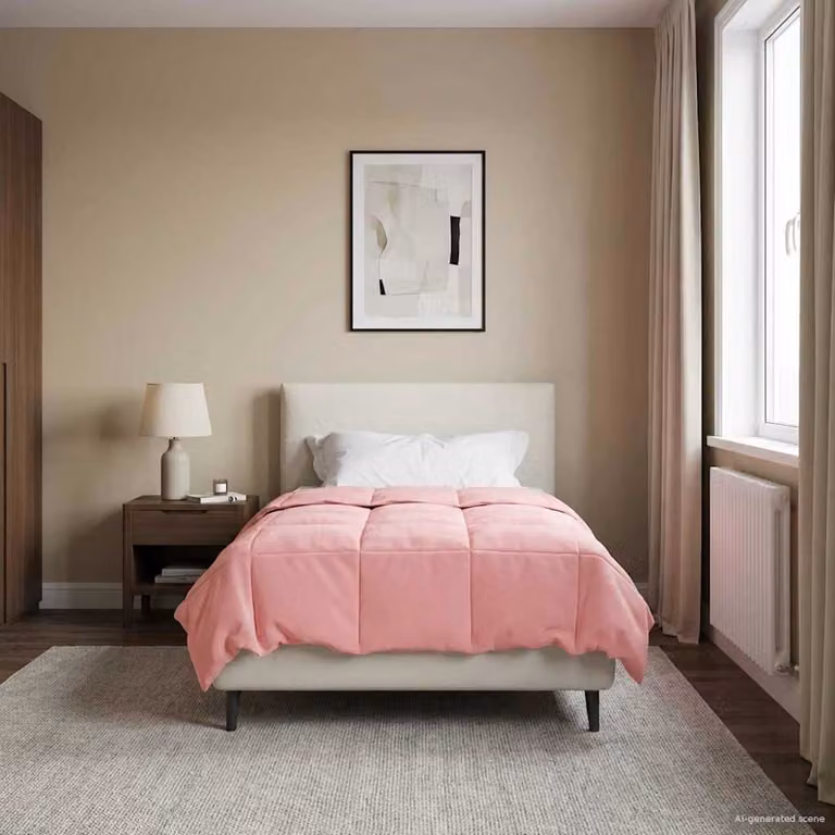 vidaXL Piumone Invernale in Microfibra Traspirabile e Reversibile, Rosa, L/P/H: 135 x 220 cm