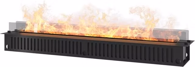 Camino a vapore elettrico da incasso Invapo con ricarica automatica, LED RGB e controllo tramite app, colore nero, L: 220 cm, P: 48,5 cm, H: 33 cm – 1