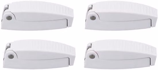 Portabagagli compatti per viaggi - 4 pezzi - Bianco - Resistenti - Ideali per tende e camper