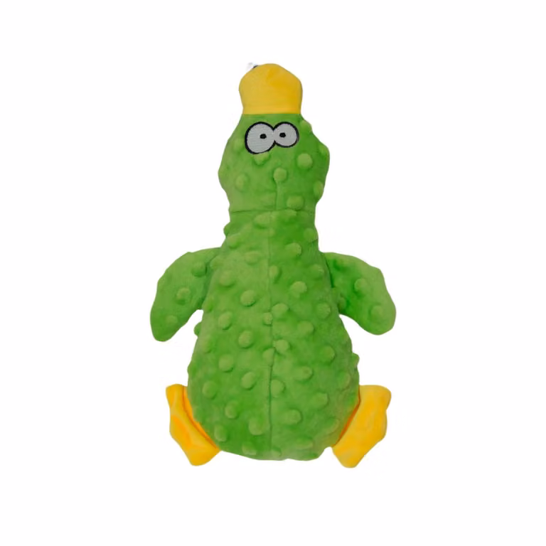 JACK AND VANILLA, Giocattolo morbido per cani in peluche con sonaglio, a forma di anatra, ideale