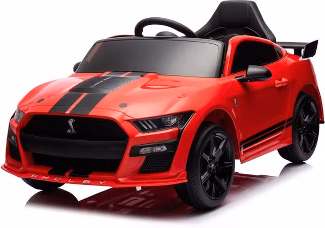 Macchina Elettrica per Bambini Licenza Ufficiale Ford Mustang Shelby Telecomandata 10,8V 3,1Ah Rosso